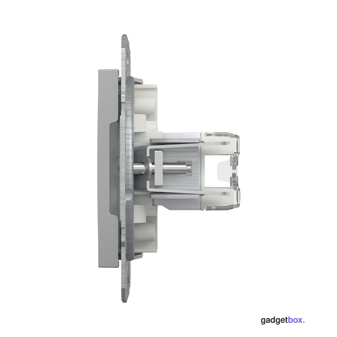 Розетка компьютерная двойная SE EPH4400161 Asfora RJ45 кат.5e механизм алюминий