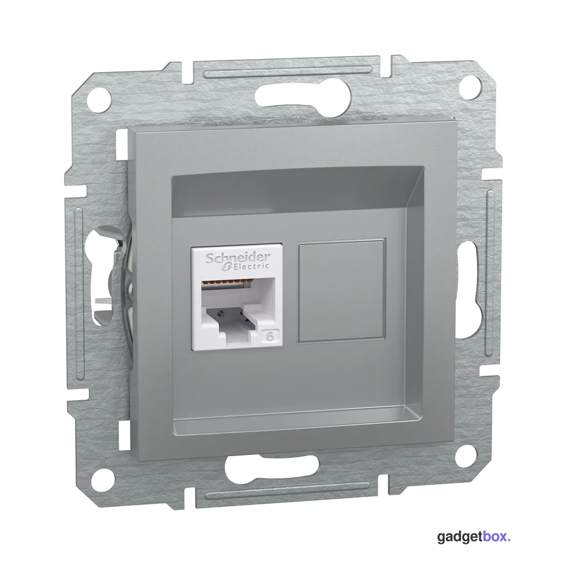 Розетка компьютерная SE EPH4700161 Asfora RJ45 кат.6e механизм алюминий