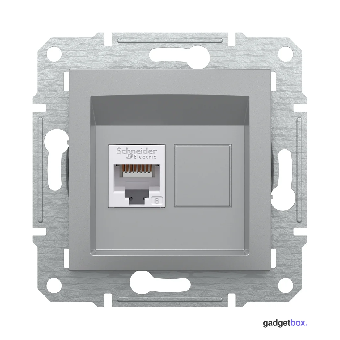 Розетка компьютерная SE EPH4700161 Asfora RJ45 кат.6e механизм алюминий