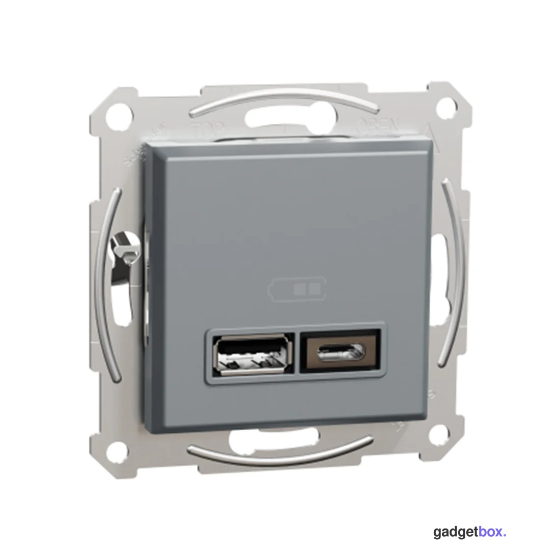 Розетка USB SE EPH2700362 Asfora A+С 2,4А механизм сталь