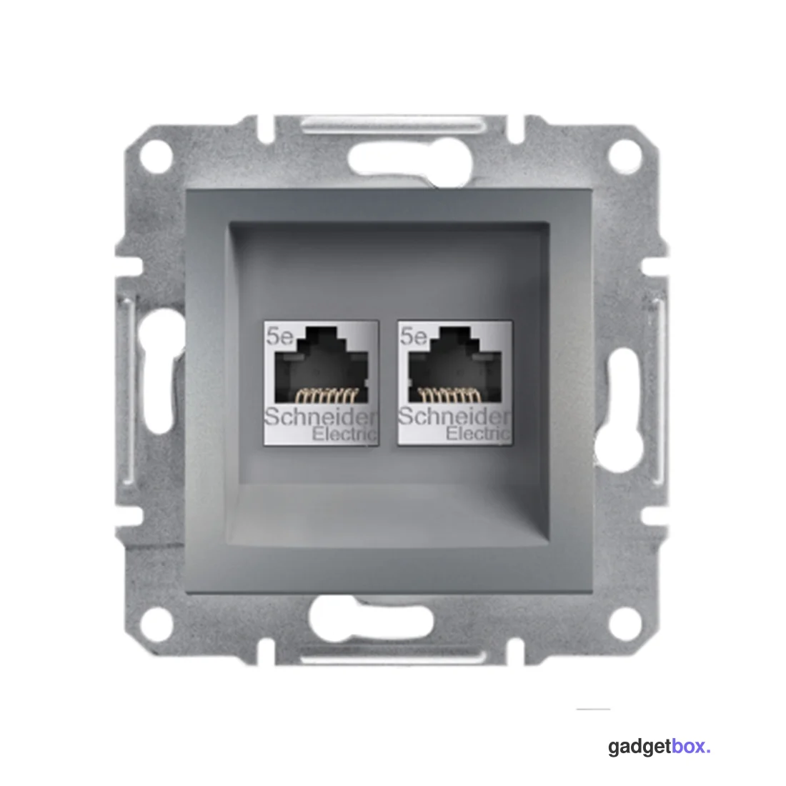 Розетка компьютерная двойная SE EPH4400162 Asfora RJ45 кат.5e механизм сталь