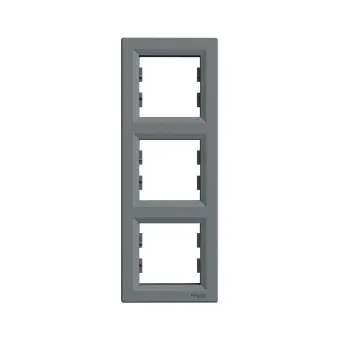 Рамка вертикальная SE EPH5810362 Asfora 3 постовая сталь