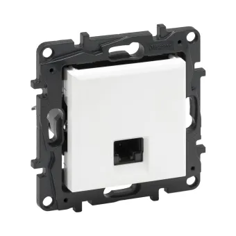 Информационная розетка одинарная Niloe Step RJ45 Кат.5e UTP Белый new