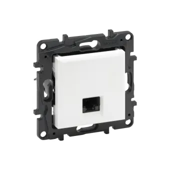 Информационная розетка одинарная Niloe Step RJ45 Кат.6 UTP Белый new