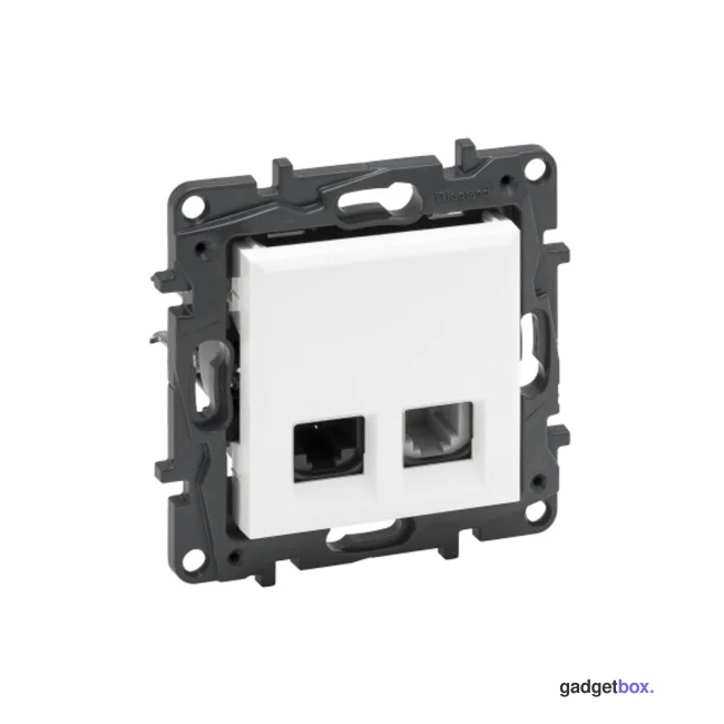 Информационная розетка одинарная Niloe Step RJ11+RJ45 Кат.6e UTP Белый