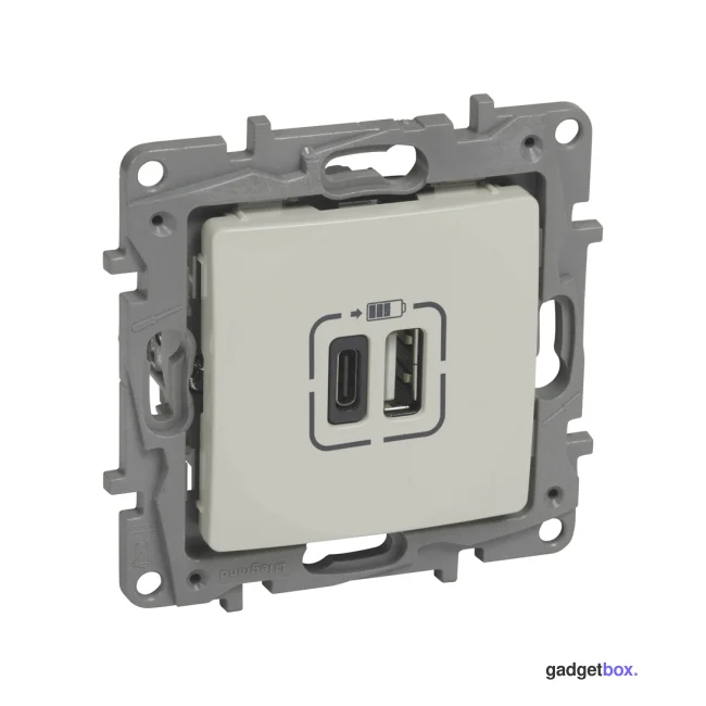 Розетка USB Niloe Тип А+C Слоновая кость
