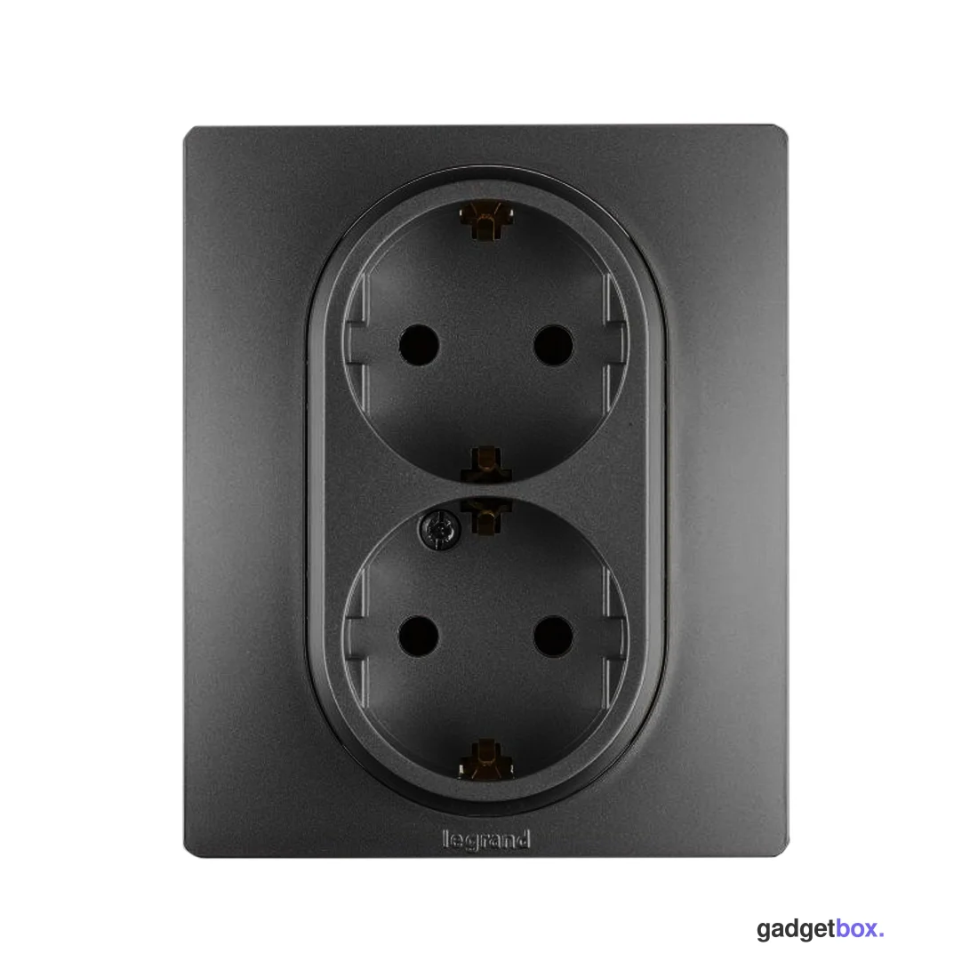 Розетка двойная 2х2К+З Niloe Step 16А 250 В с з/ш авт. клеммы Чёрный