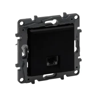 Информационная розетка одинарная Niloe Step RJ45 Кат.5e UTP Чёрный new