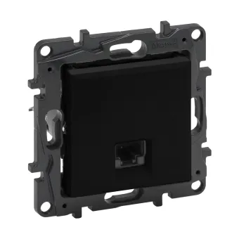 Информационная розетка одинарная Niloe Step RJ45 Кат.6 UTP Чёрный
