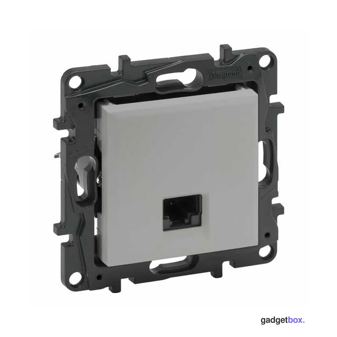 Информационная розетка одинарная Niloe Step RJ45 Кат.5e UTP Алюминий
