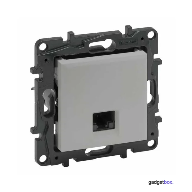 Информационная розетка одинарная Niloe Step RJ45 Кат.5e UTP Алюминий