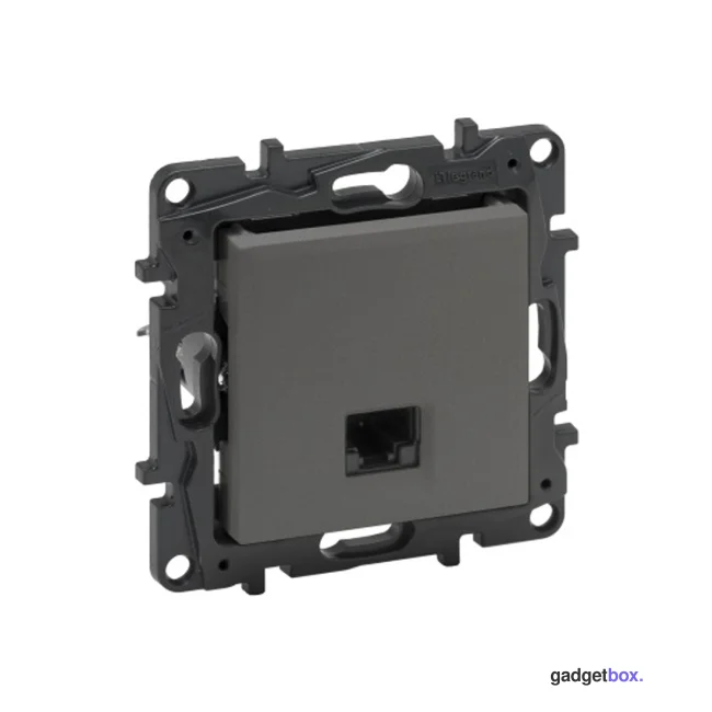Информационная розетка одинарная Niloe Step RJ45 Кат.6 UTP Алюминий