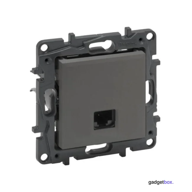 Информационная розетка одинарная Niloe Step RJ45 Кат.6 UTP Сталь