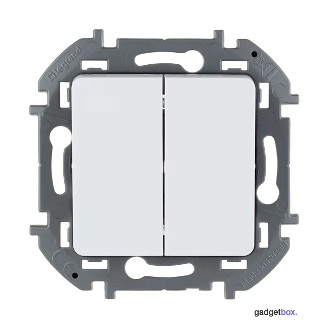 Выключатель двухклавишный Legrand Inspiria 673620 10 AX 250 В белый