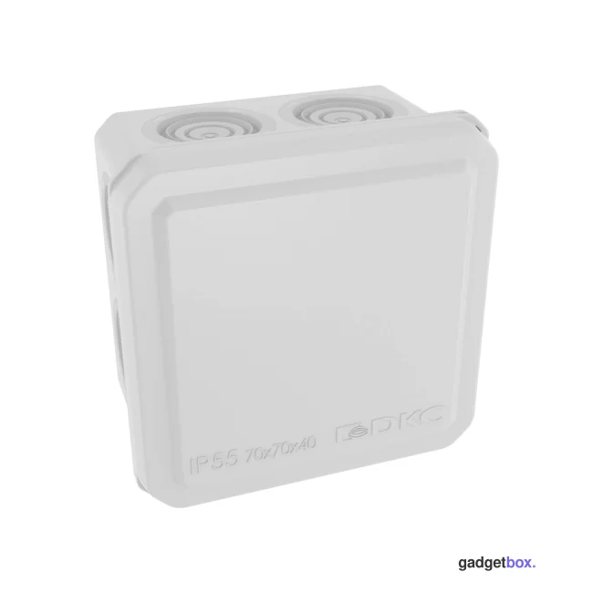 Коробка ответвительная DKC 53770 с 8+2 кабельными вводами д.20/20мм, IP55, 70х70х40мм