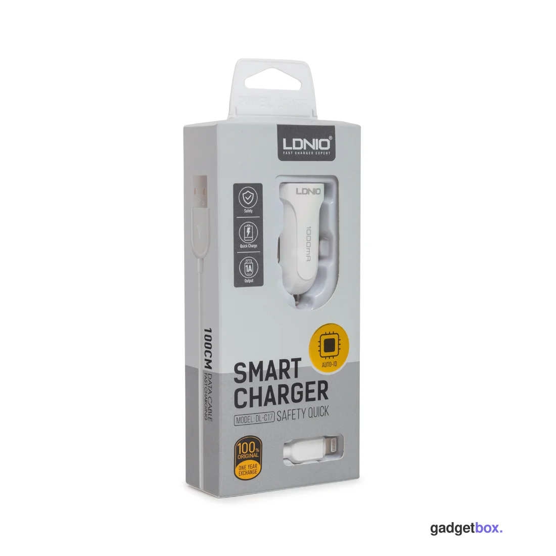 Автомобильное зарядное устройство LDNIO DL-C17 1*USB Lightning Белый