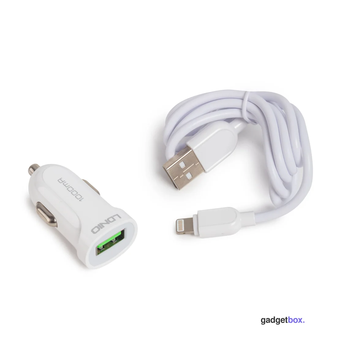 Автомобильное зарядное устройство LDNIO DL-C17 1*USB Lightning Белый