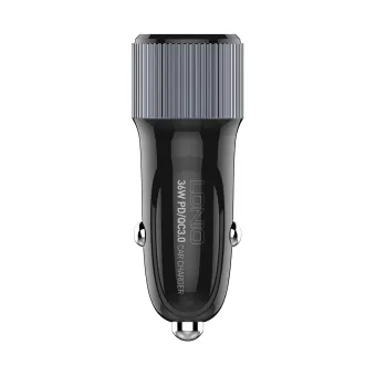 Автомобильное зарядное устройство LDNIO C510Q 2*USB（A,C) Lightning Чёрный