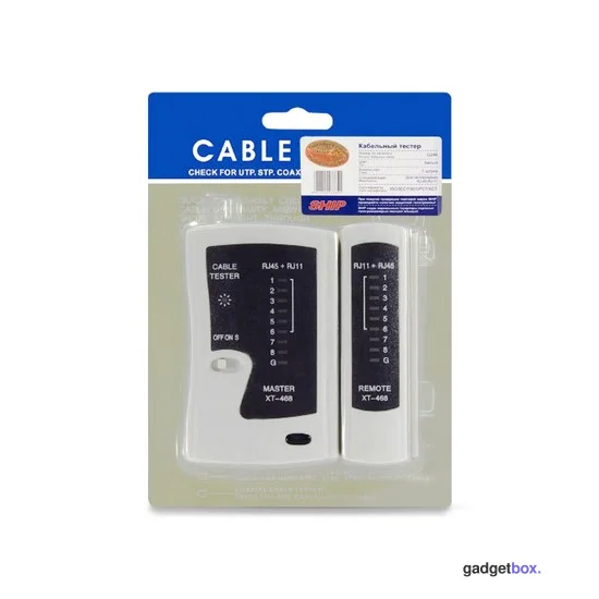 Кабельный тестер Ship G468 Для тестирования RJ-11 RJ-45