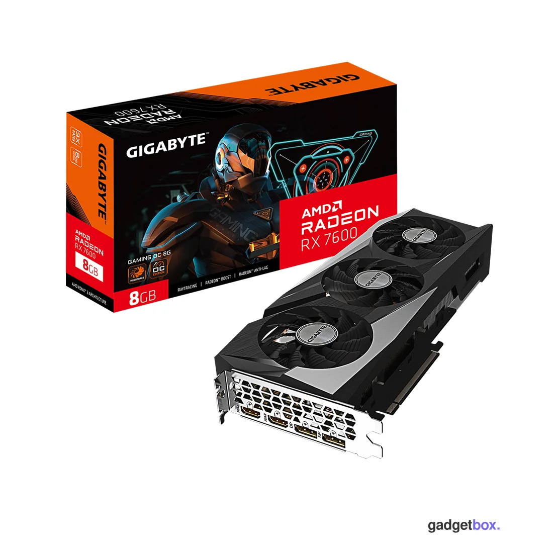 Видеокарта Gigabyte (GV-R76GAMING OC-8GD) Radeon RX 7600 GAMING OC 8G