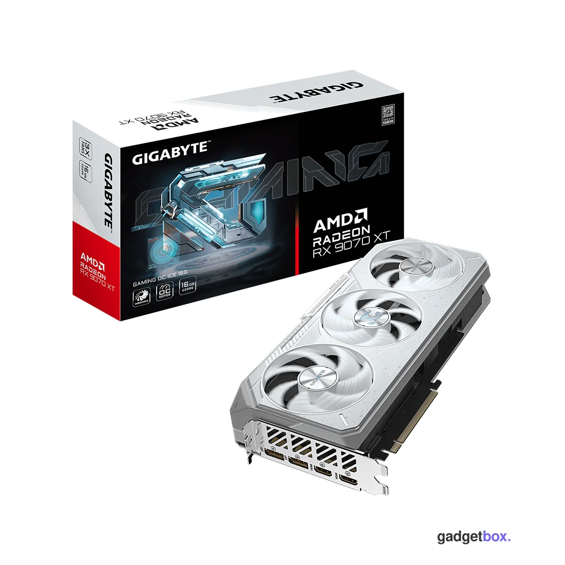 Видеокарта Gigabyte (GV-R907XGAMINGOCICE-16GD) Radeon RX 9070 XT GAMING OC ICE 16G