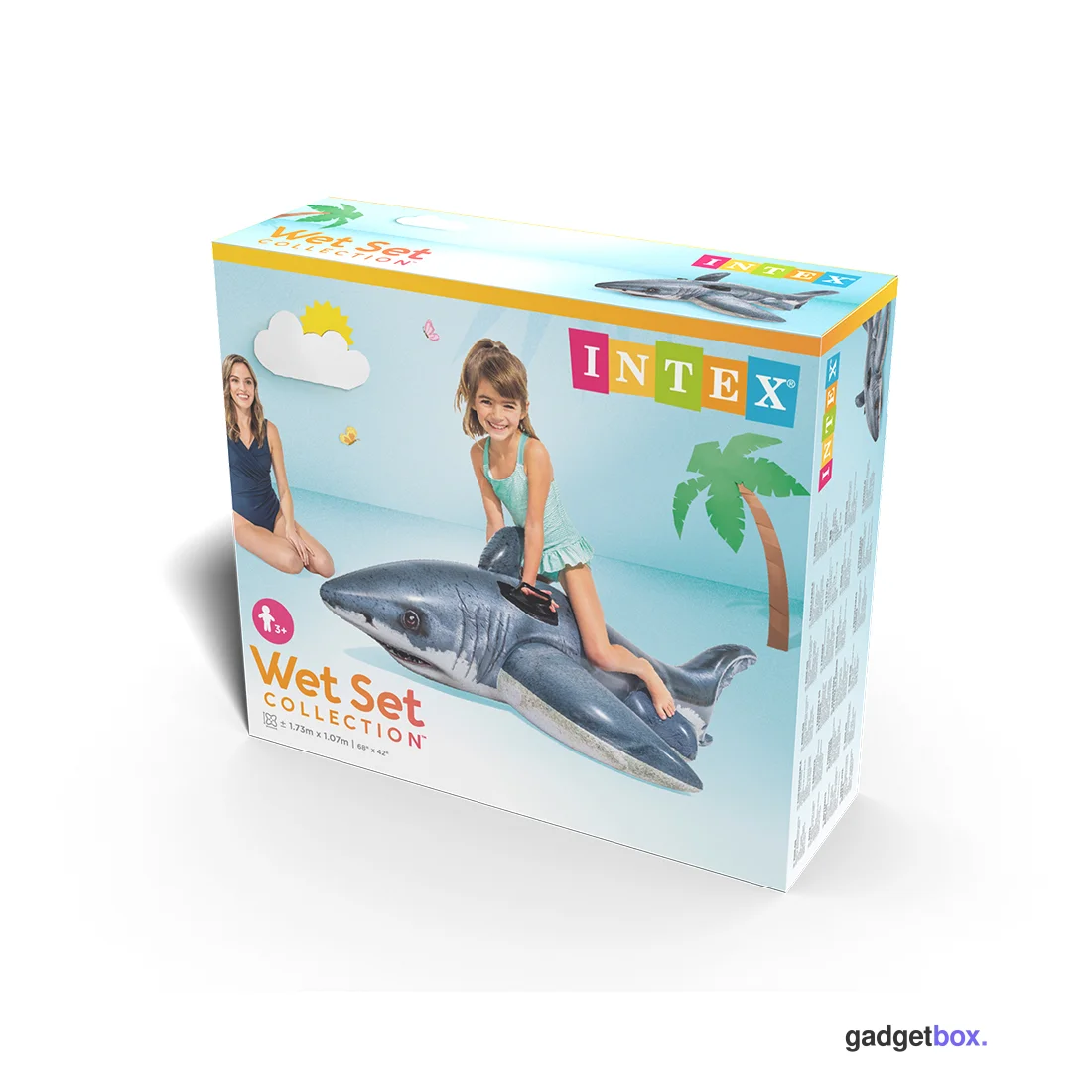 Надувная игрушка Intex 57525NP в форме акулы для плавания