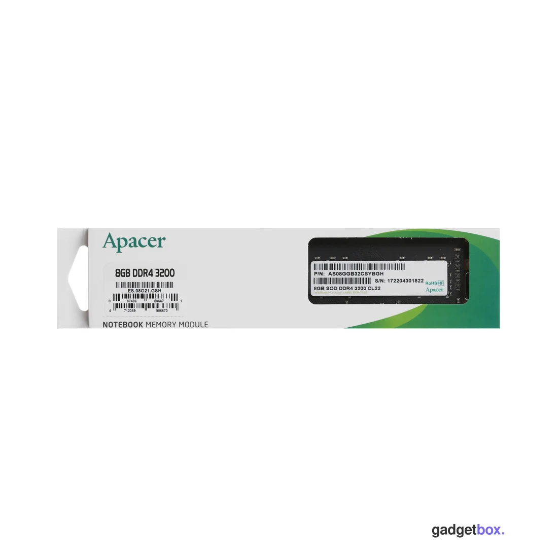 Модуль памяти для ноутбука Apacer ES.08G21.GSH 8GB 3200MHz