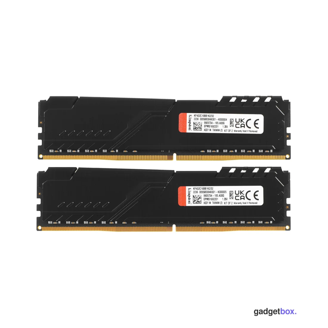 Комплект модулей памяти Kingston FURY Beast KF432C16BB1K2/32WP DDR4 32GB (Kit 2x16GB) 3200MHz Чёрный