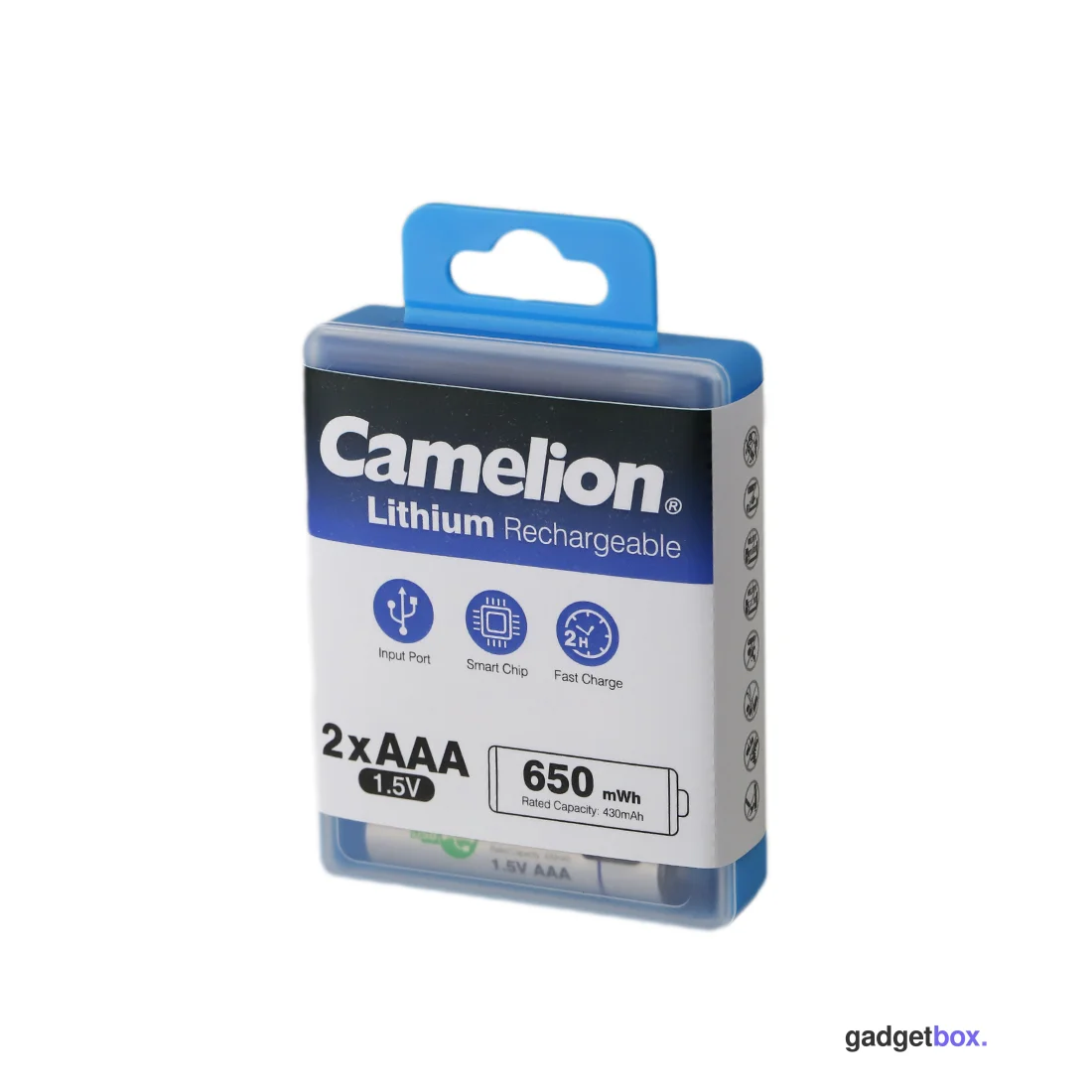 Аккумулятор CAMELION Lithium UB-AAA650-PBH2 2шт (перезаряжаемые от USB)