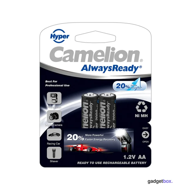 Аккумулятор CAMELION AlwaysReady "Hyper" Rechargeable Ni-MH NH-AA2000HPBP2 2 шт. в блистере