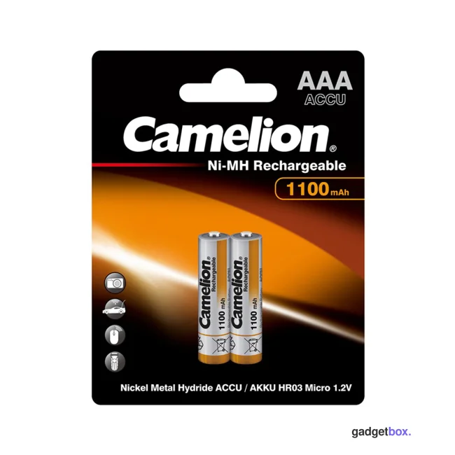 Аккумулятор CAMELION Rechargeable Ni-MH NH-AAА1100BP2 2 шт. в блистере