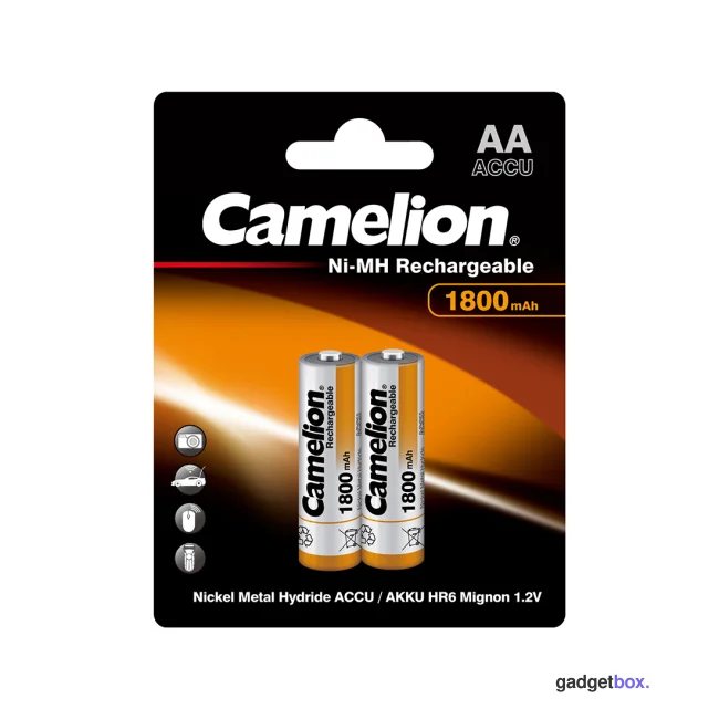 Аккумулятор CAMELION Rechargeable Ni-MH NH-AA1800BP2 2 шт. в блистере