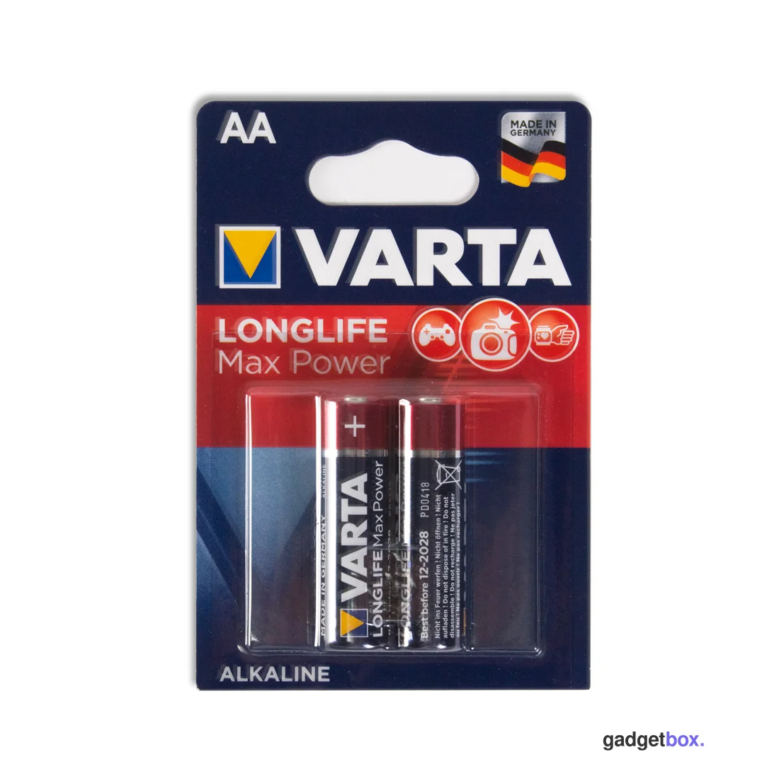 Батарейка VARTA Longlife Power Max Mignon 1.5V - LR6/AA 2 шт в блистере