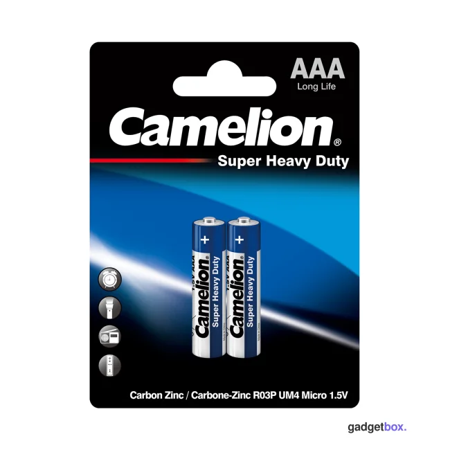 Батарейка CAMELION Super Heavy Duty R03P-BP2B 2 шт. в блистере