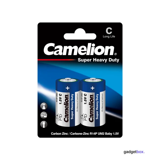 Батарейка CAMELION Super Heavy Duty R14P-BP2B 2шт. в блистере