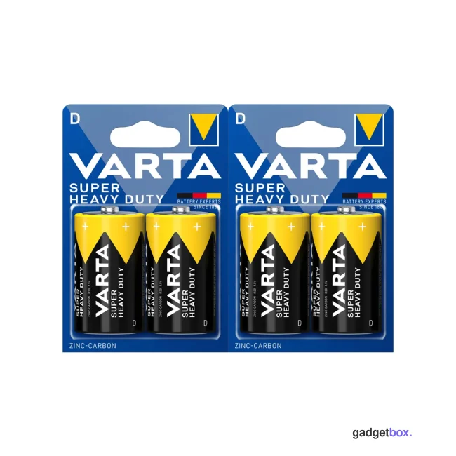 Батарейка VARTA Superlife Mono 1.5V - R20P/D 2 шт. в блистере