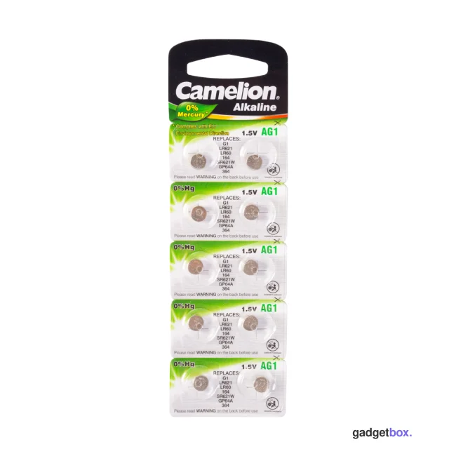 Батарейка CAMELION Alkaline AG1-BP10(0%Hg) 10 шт. в блистере
