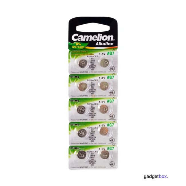 Батарейка CAMELION Alkaline AG7-BP10(0%Hg) 10 шт. в блистере