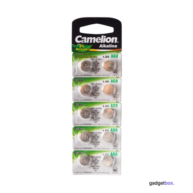 Батарейка CAMELION Alkaline AG8-BP10(0%Hg) 10 шт. в блистере