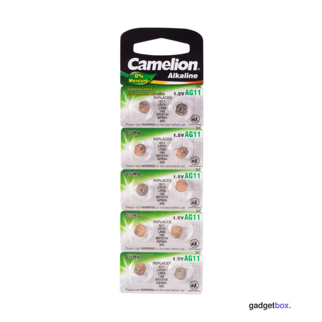 Батарейка CAMELION Alkaline AG11-BP10(0%Hg) 10 шт. в блистере