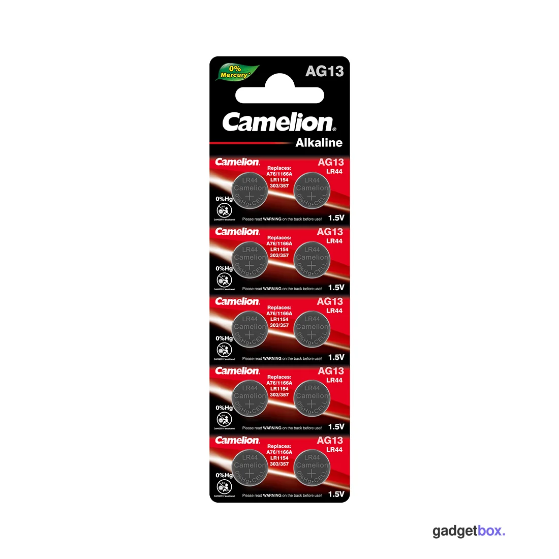 Батарейка CAMELION Alkaline AG13-BP10(0%Hg) 10 шт. в блистере