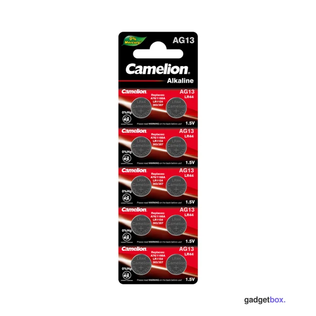 Батарейка CAMELION Alkaline AG13-BP10(0%Hg) 10 шт. в блистере