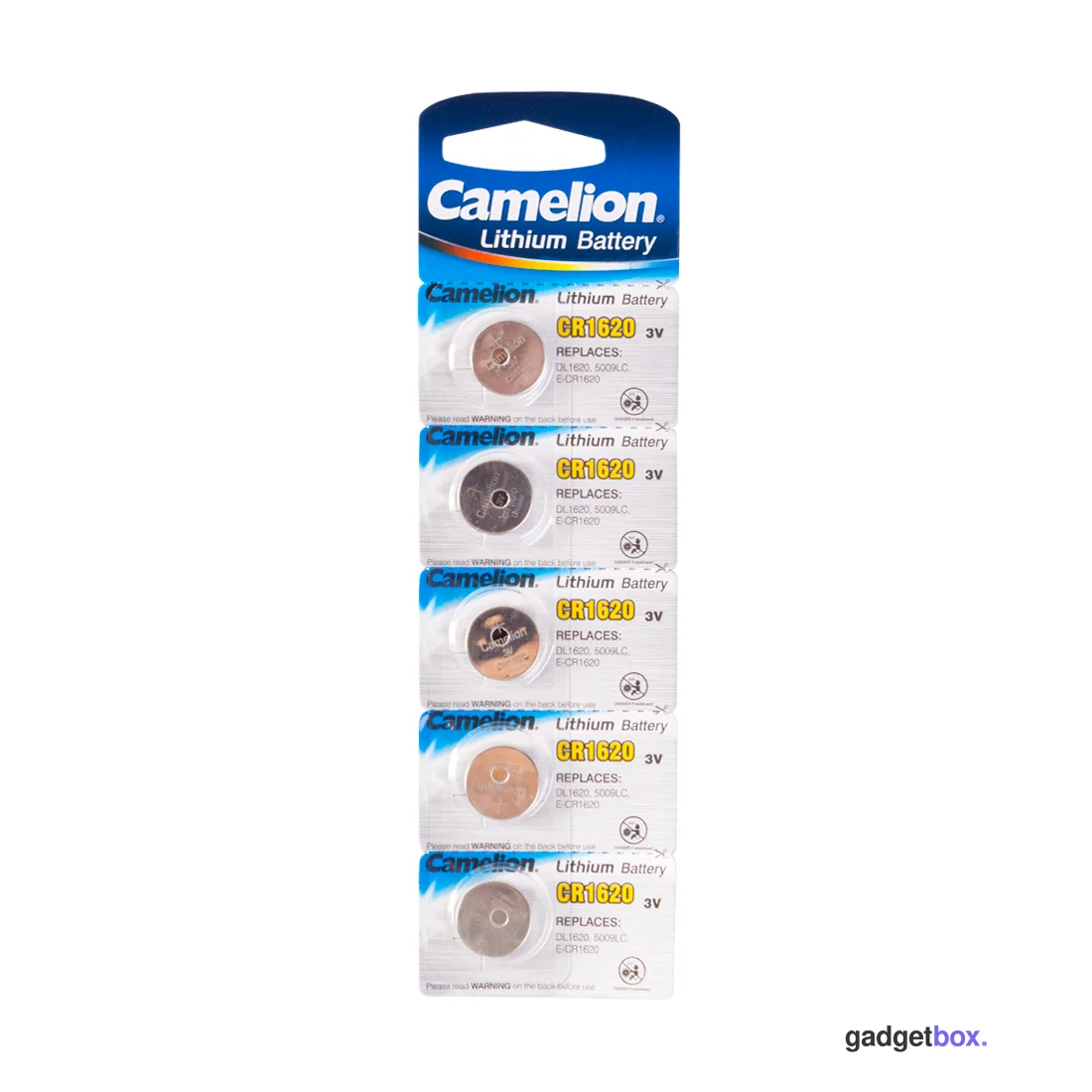 Батарейка CAMELION Lithium CR1620-BP5 5 шт. в блистере