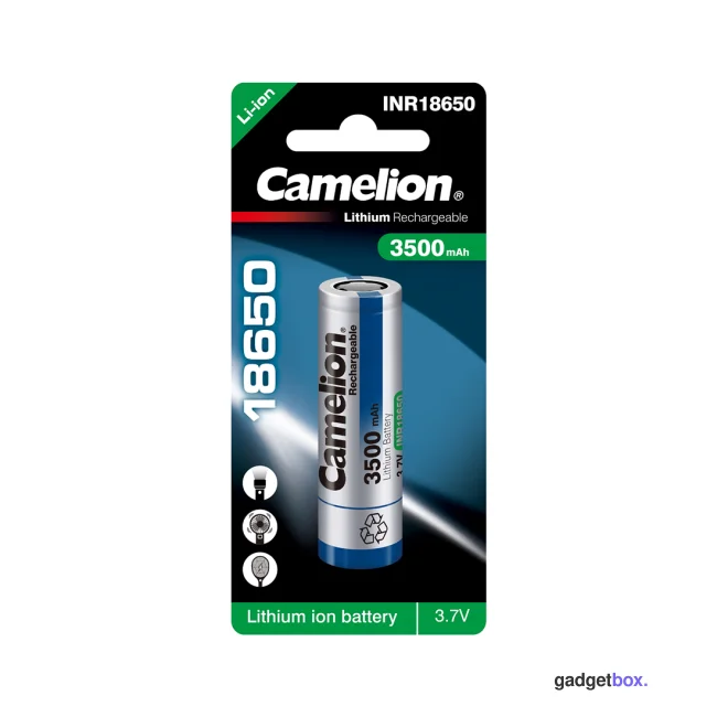 Аккумулятор CAMELION Lithium ICR18650-3500, 3500 mAh 1 шт. в блистере