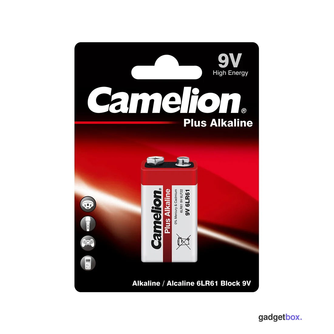 Батарейка CAMELION Plus Alkaline 6LR61-BP1