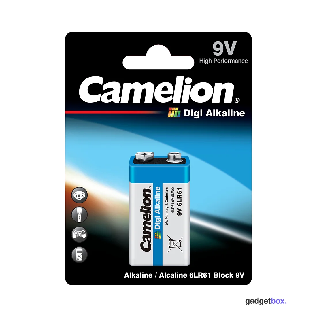 Батарейка CAMELION Digi Alkaline 6LR61-BP1DG