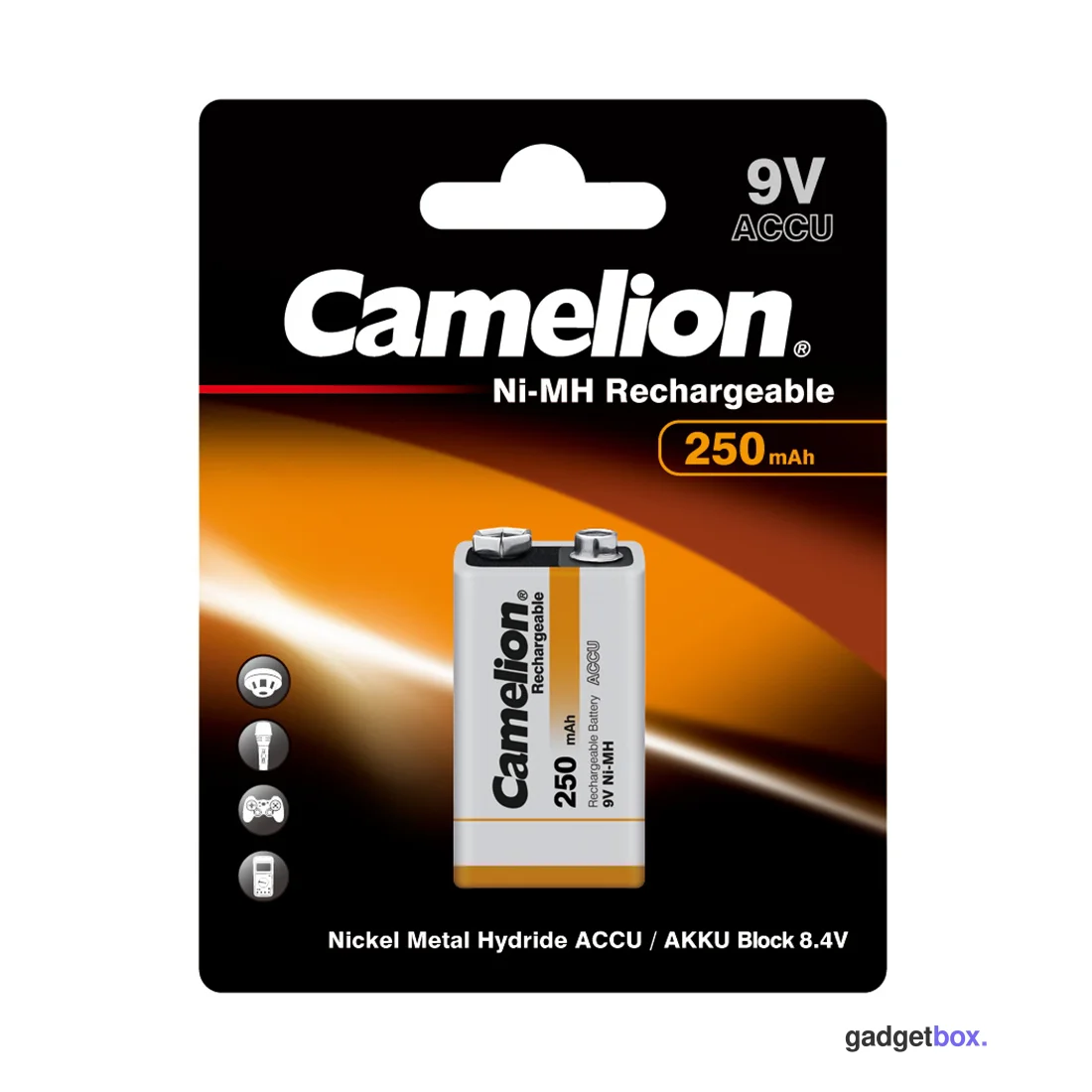 Аккумулятор CAMELION Rechargeable Ni-MH NH-9V250BP1
