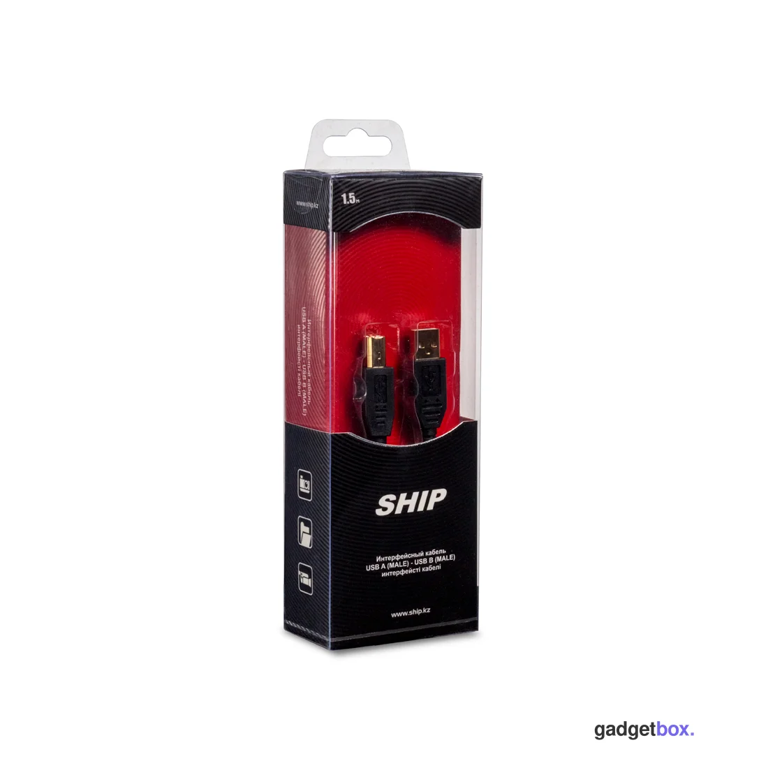Интерфейсный кабель A-B SHIP SH7013-1.5B Hi-Speed USB 2.0 30В