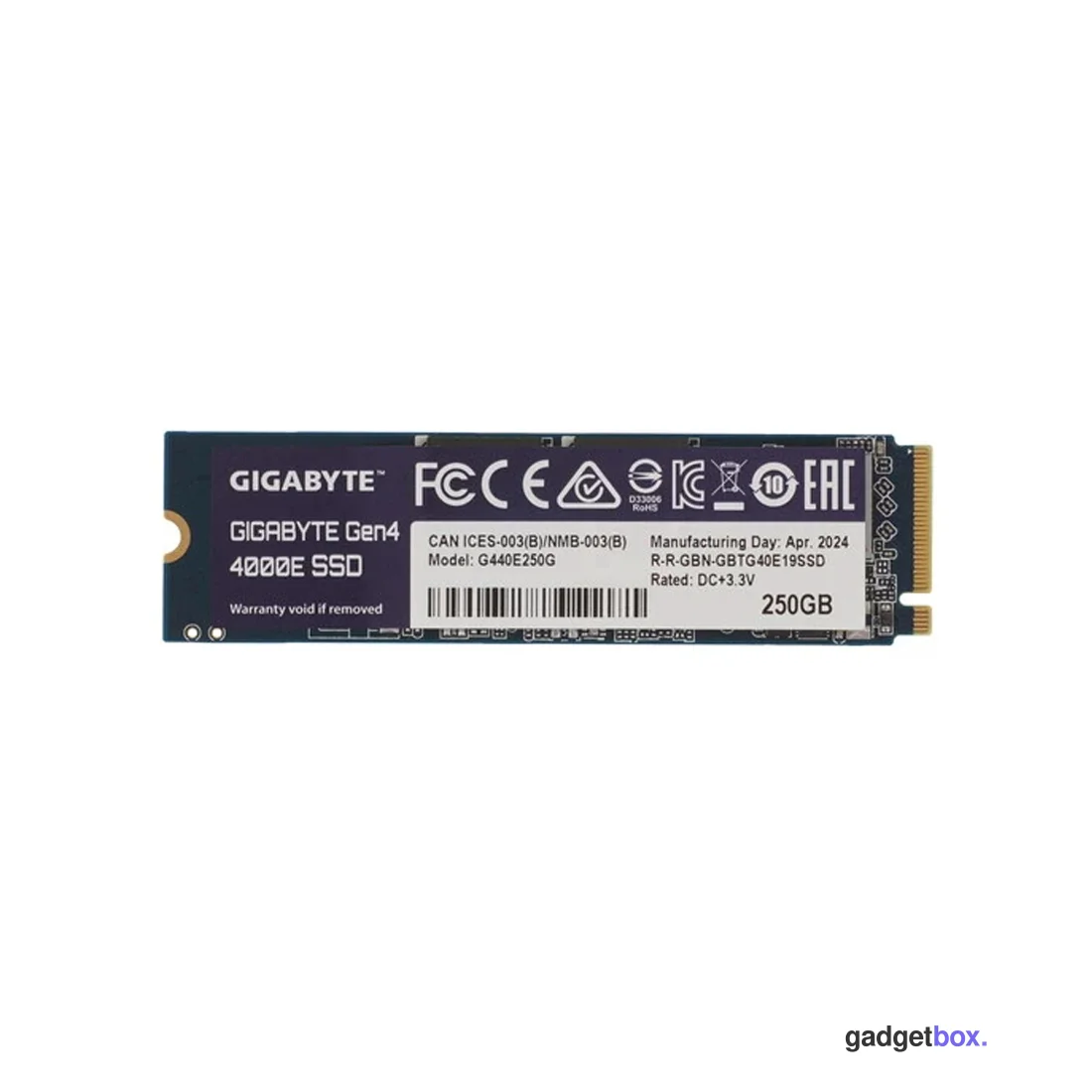 Твердотельный накопитель SSD Gigabyte G440E250G 250GB M.2 2280 PCIe 4.0x4