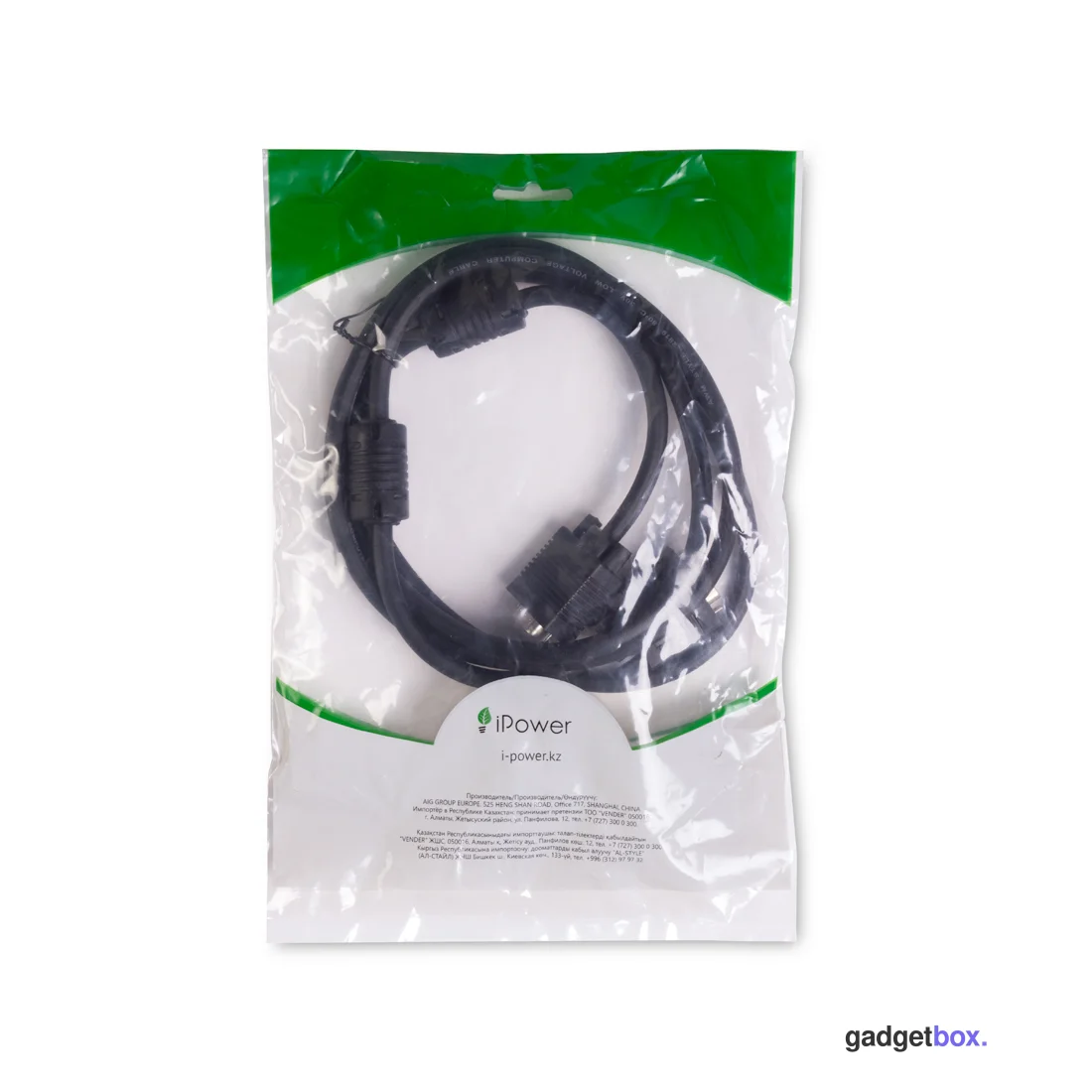 Интерфейсный кабель iPower VGA 15M/15M 1.8 м. 1 в.